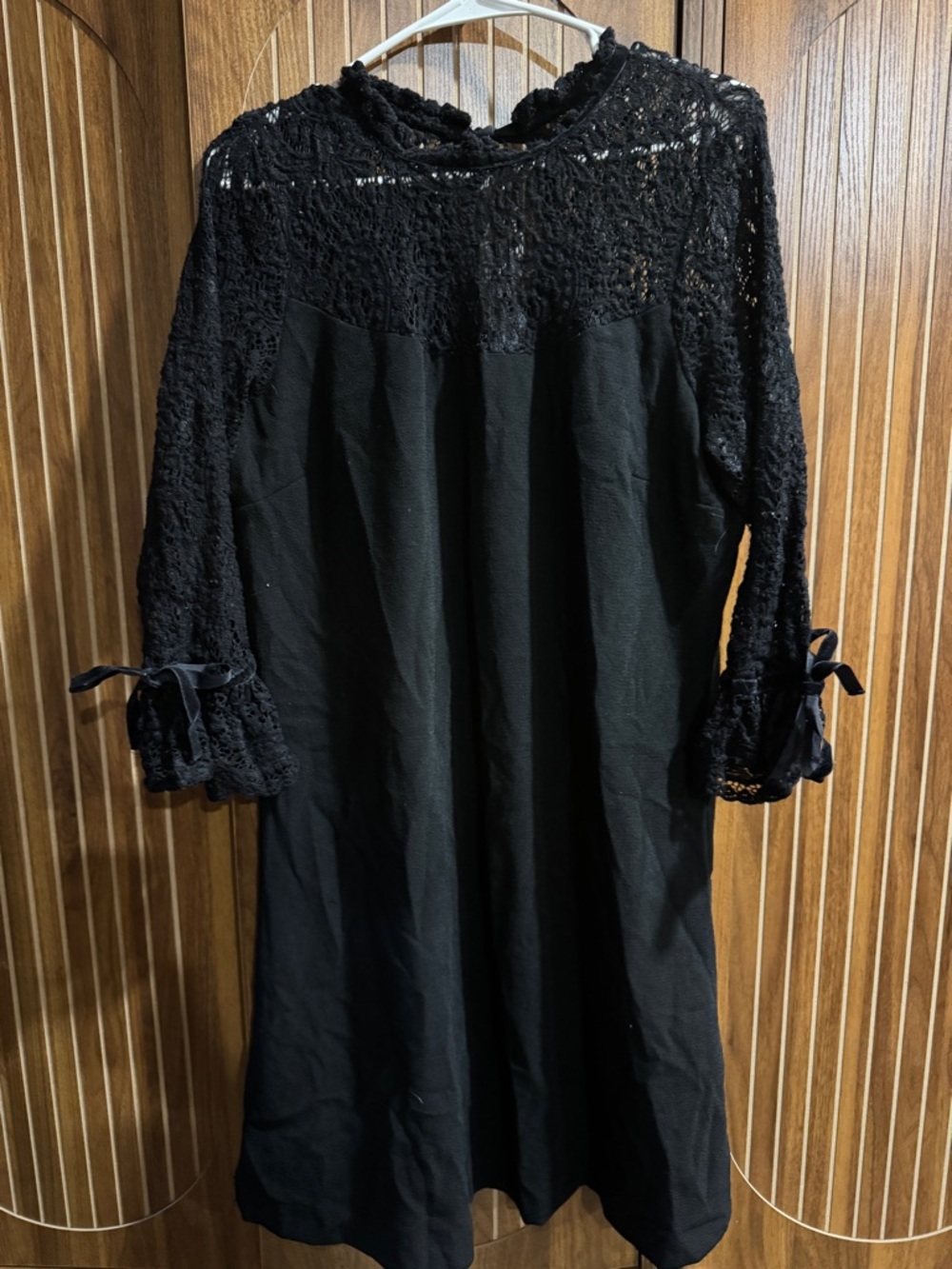 Worthington Black Crochet Lace Top